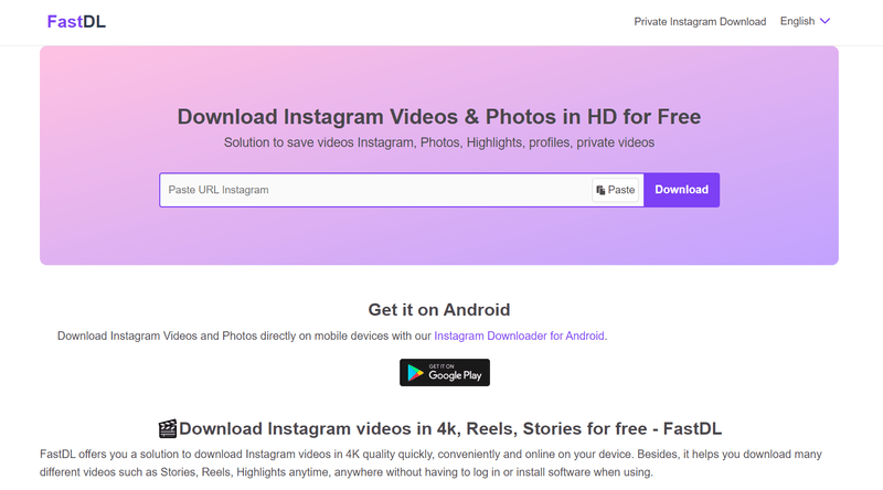 FastDl: Instagram Video Downloader